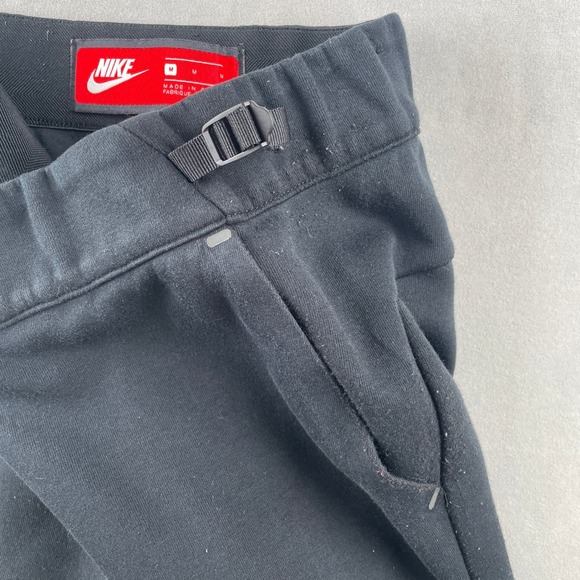 Nike Tech Fleece Cropped Jogger Pants Black Mens M Athletic Casual Sporty Sweats - Picture 5 of 12